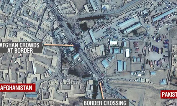 Satellite Images Show Thousands Of Afghans At Pak Border